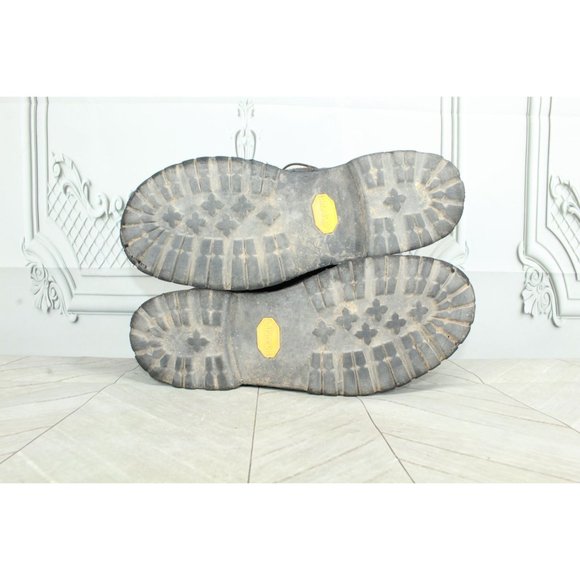 LL Bean Brown Leather Plain-Toe Bucksport Vibram Sole Work Boots Size 10 M - Picture 9 of 9